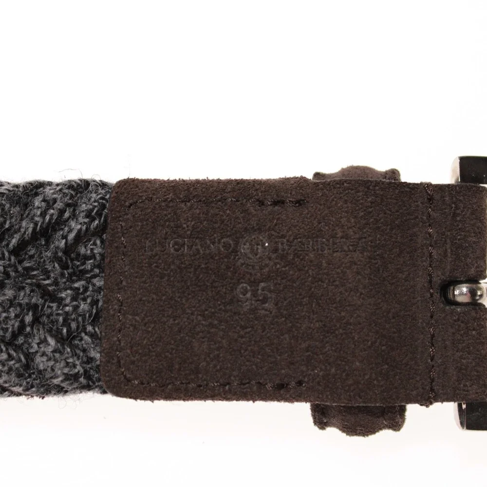 Luciano Barbera NWT Lined Braided Belt Size 95 (~US 34) in Brown Suede Leather